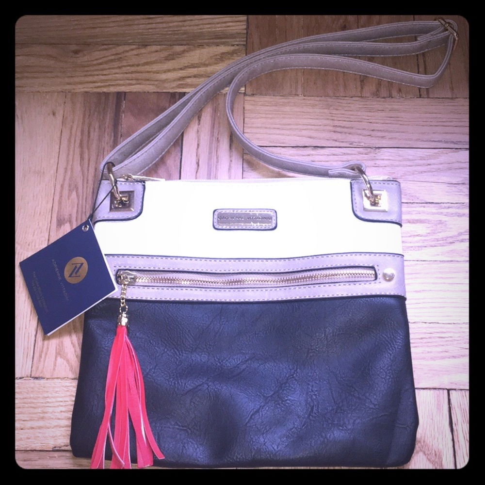 Adrienne Vittadini Color Block Top Zip Cross Body